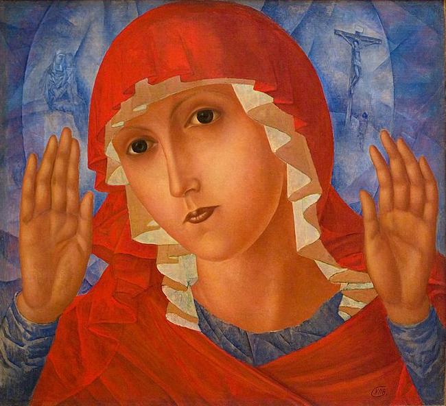 Kuzma Sergeevich Petrov-Vodkin The Mother of God of Tenderness toward Evil Hearts oil painting image